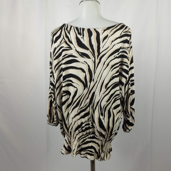 Ann Taylor Loft Size Large Animal Print Blouse Top - Picture 8 of 8